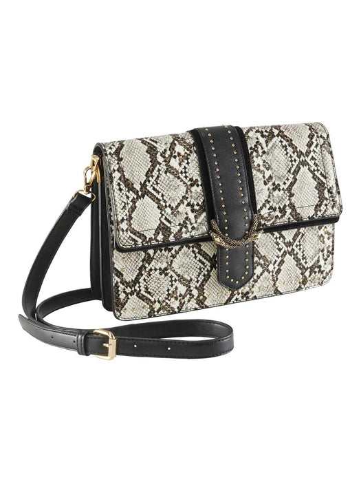 Sac avec motif imprimé serpent clouté